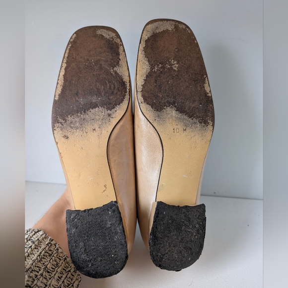 Vintage 80s Women's Cat Face Shoes Margaret Jerrold Patten Leather Flats Size 10 - Picture 14 of 14